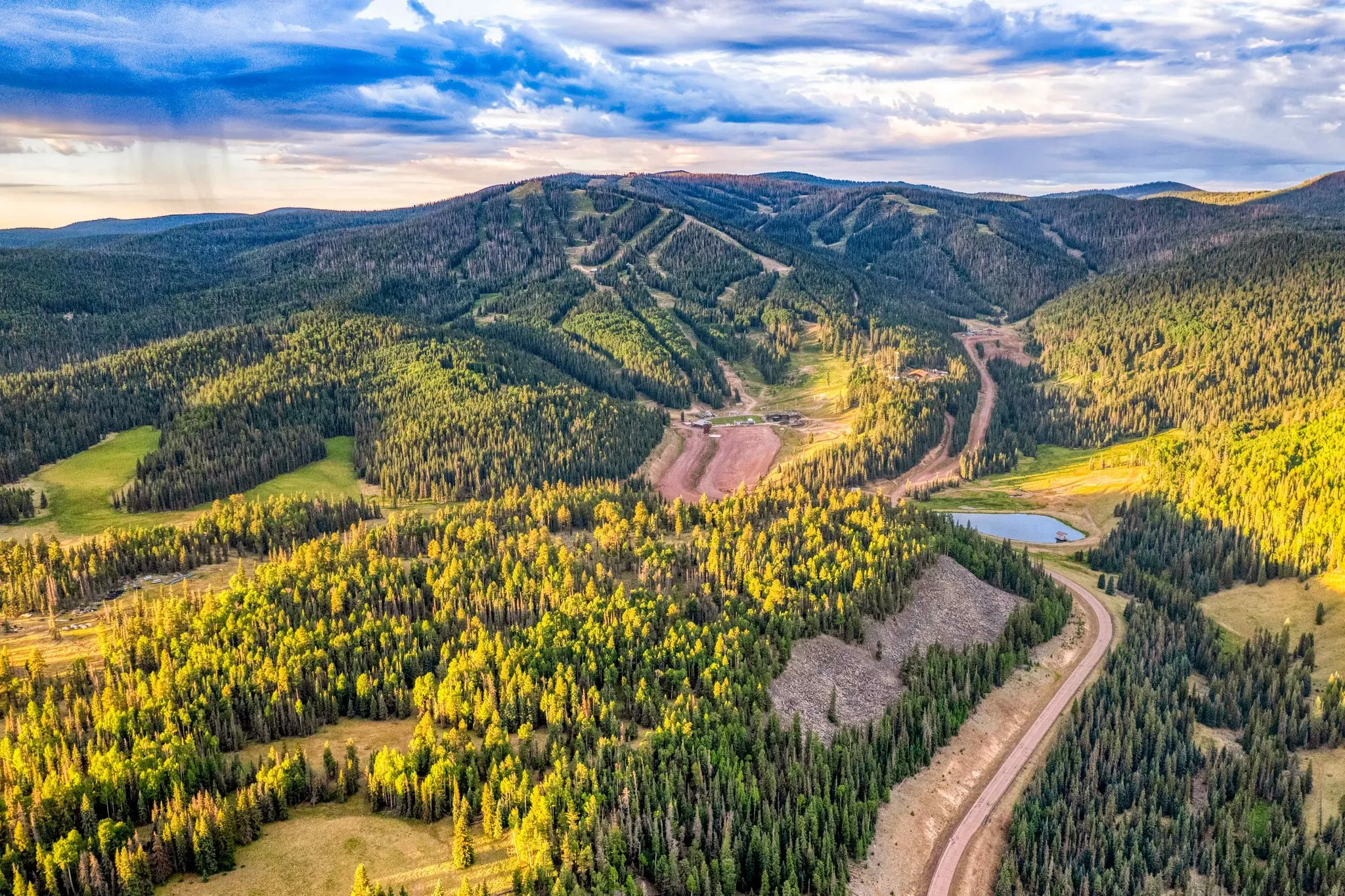 Aerial view of the White Mountains of Arizona
